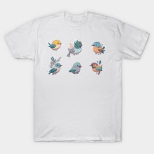 Cute Birds Sticker Pack 3 T-Shirt